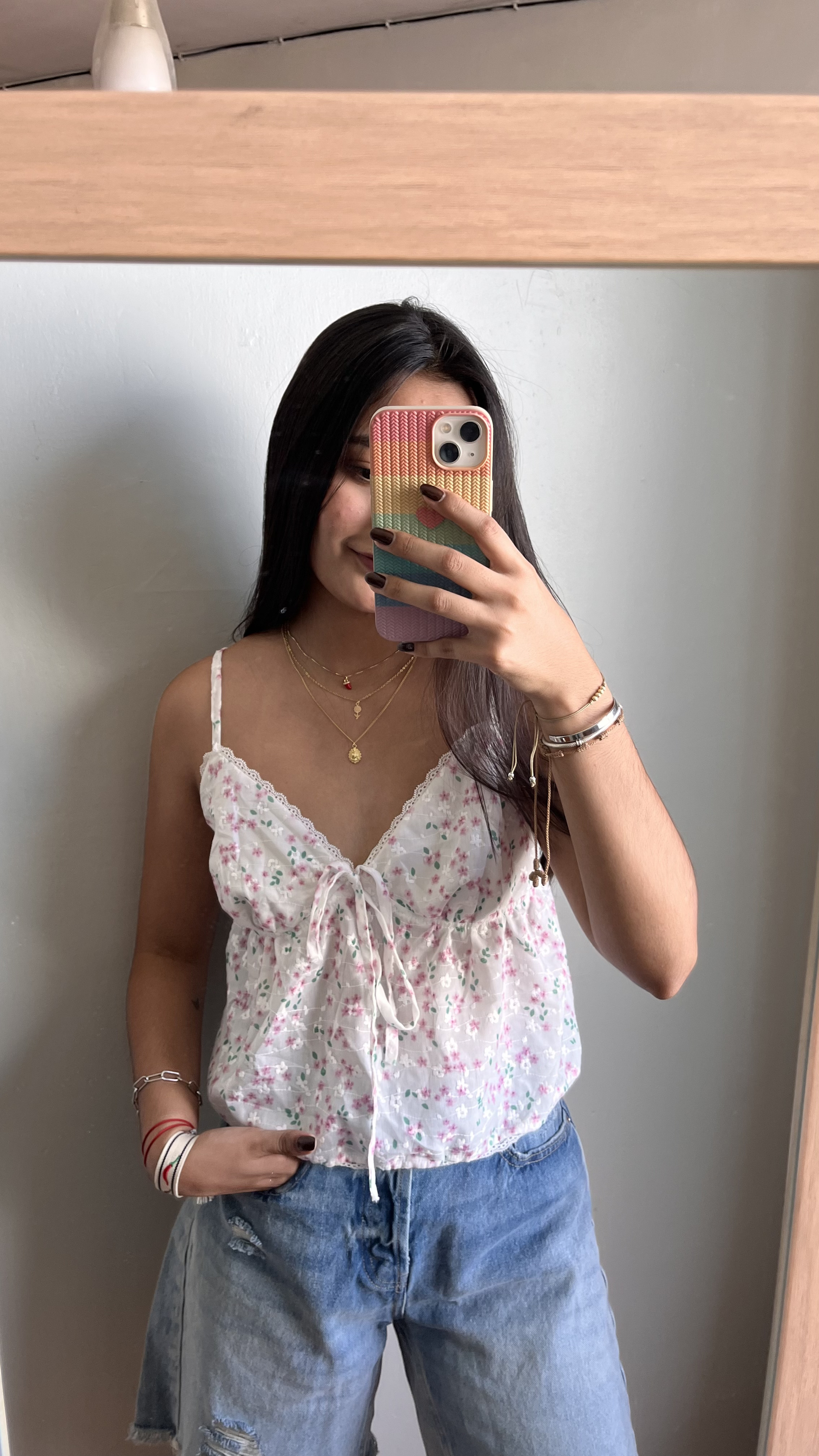 Top de Florecitas rosadas