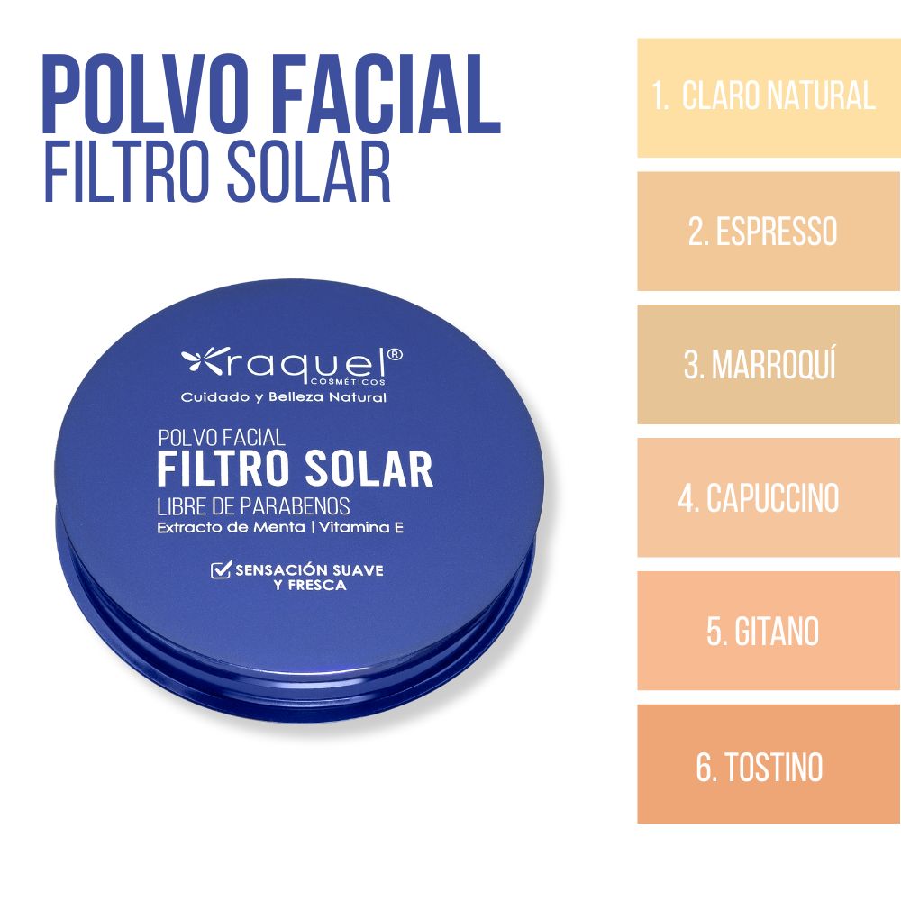 Polvo compacto con filtro solar Raquel 