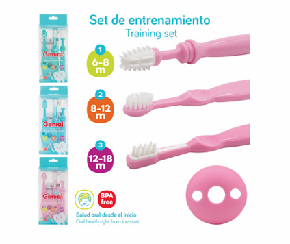 Set de cepillo de dientes de entrenamiento (3 pzas.)