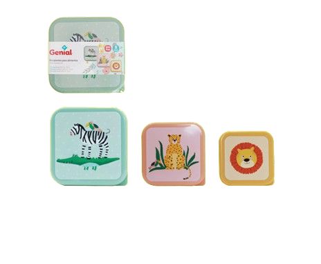 Recipientes para alimentos (3 pzas.)