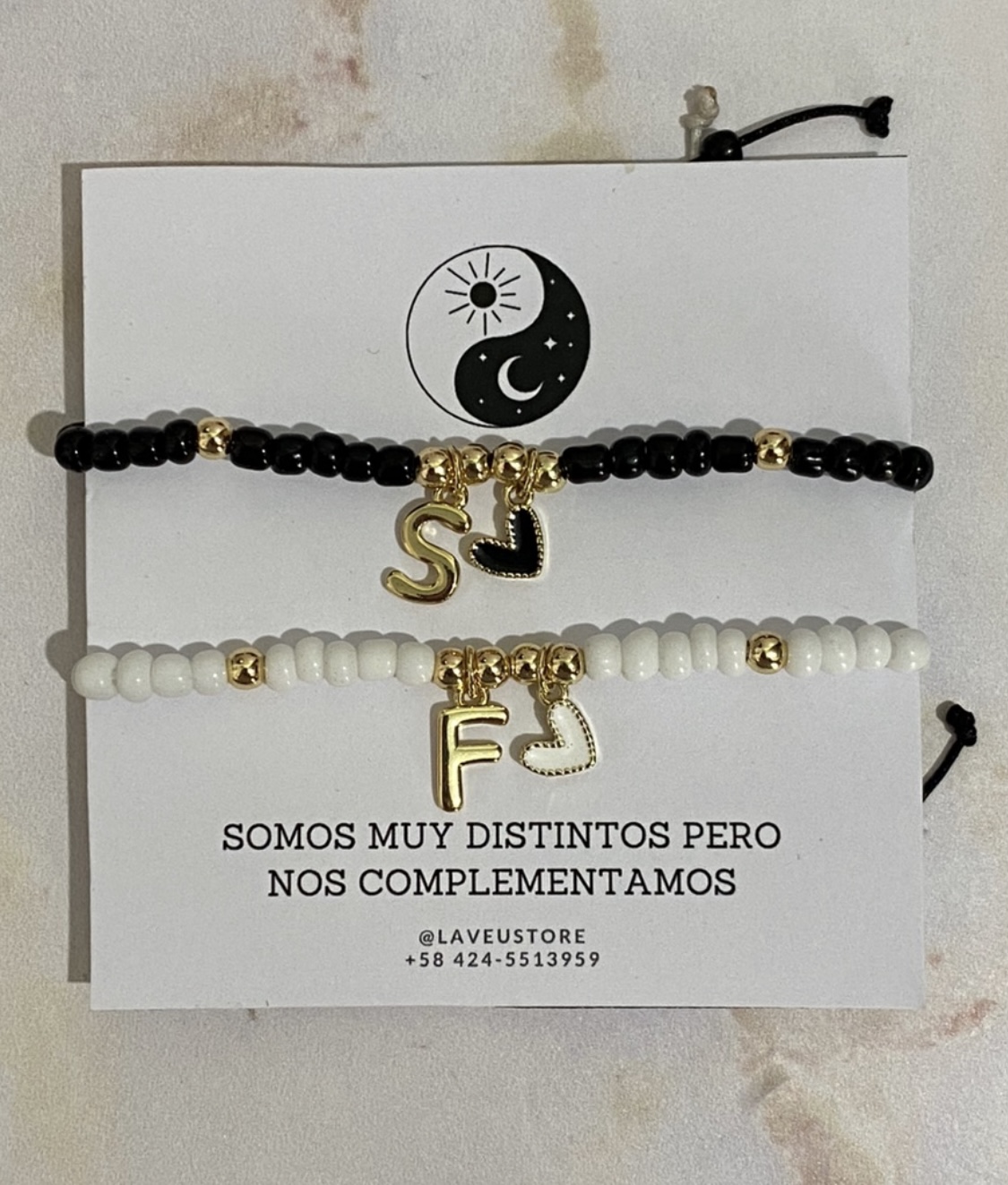 Pulsera pareja iniciales
