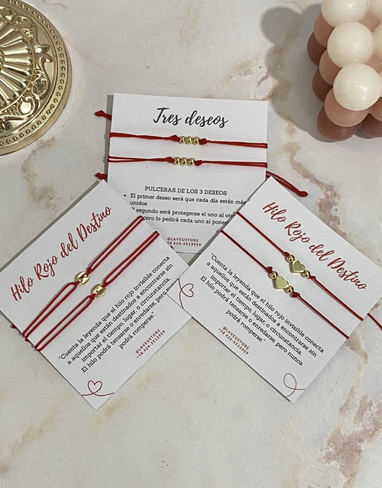 Pulseras hilo rojo