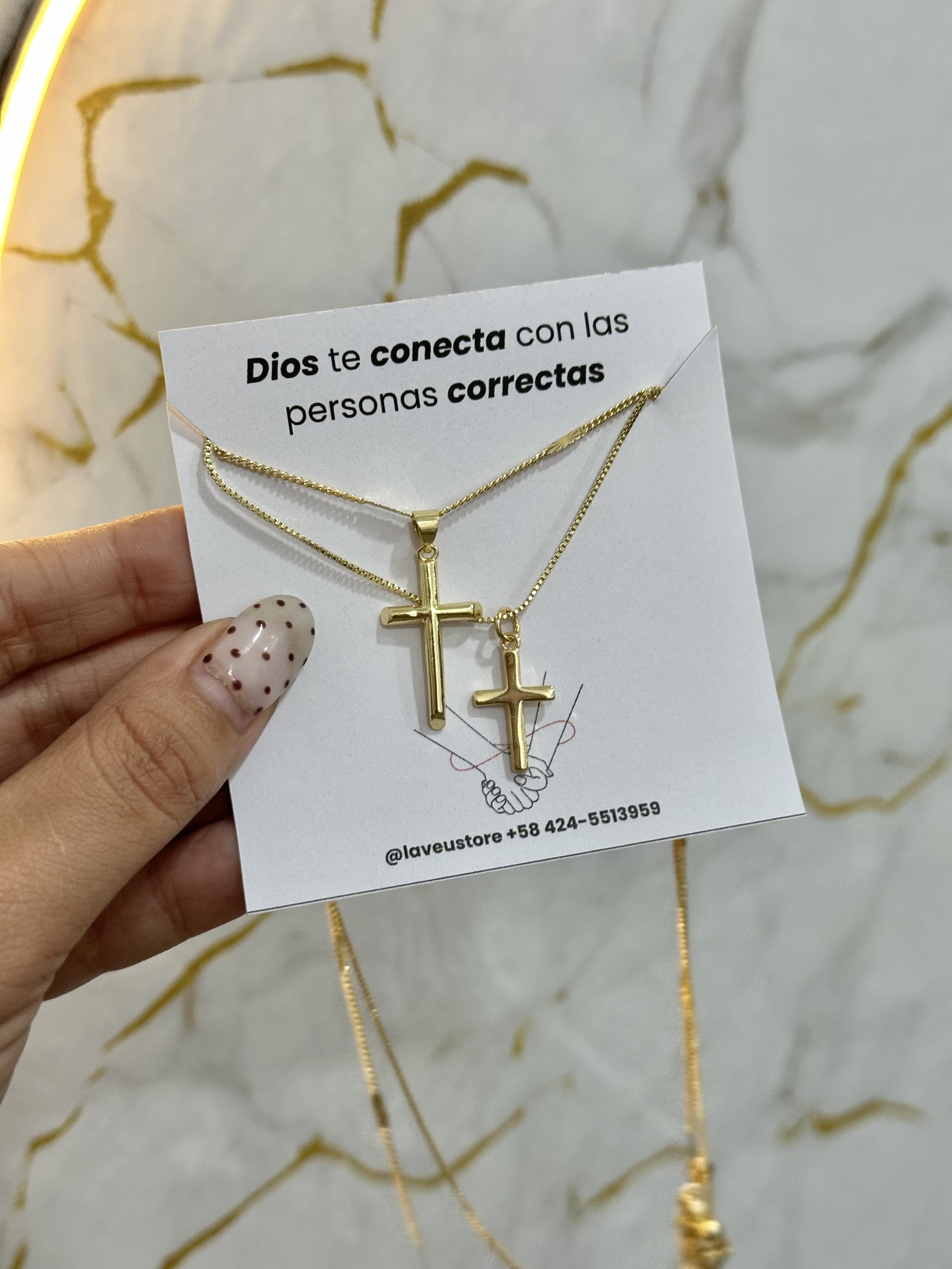 Collares para pareja Cruz
