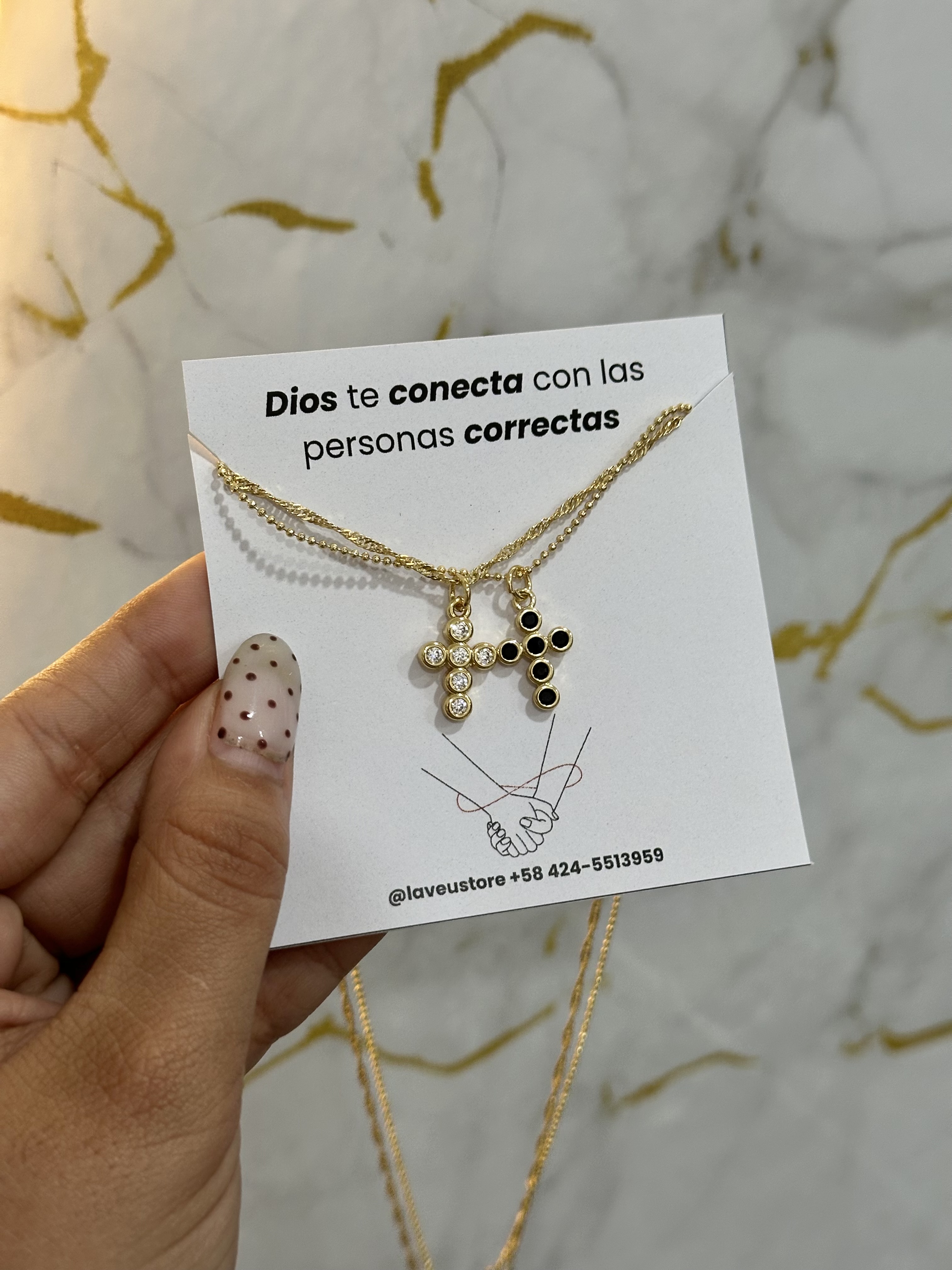 Collares para pareja Cruz 2