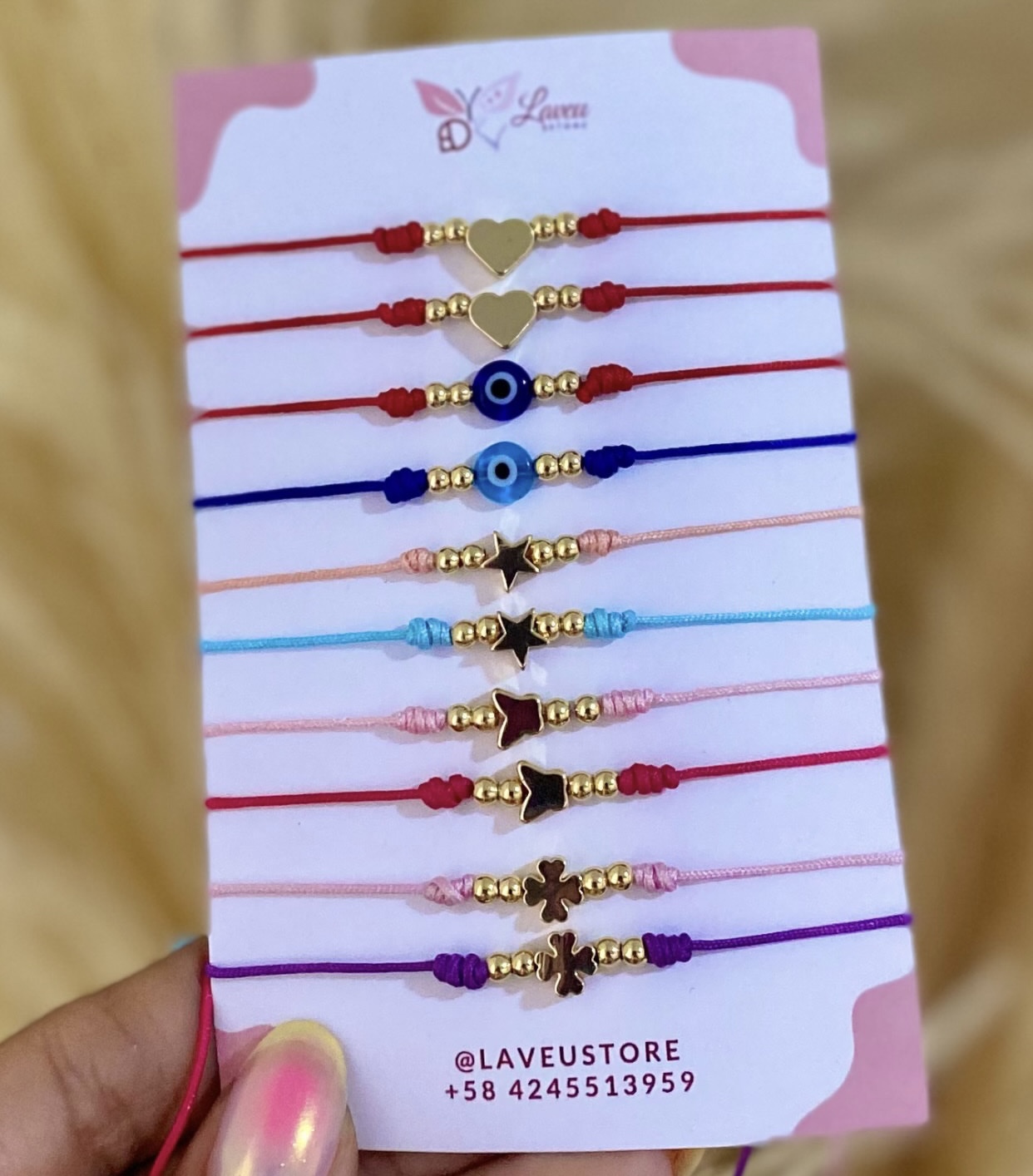 Pulseras de hilos sencillas 