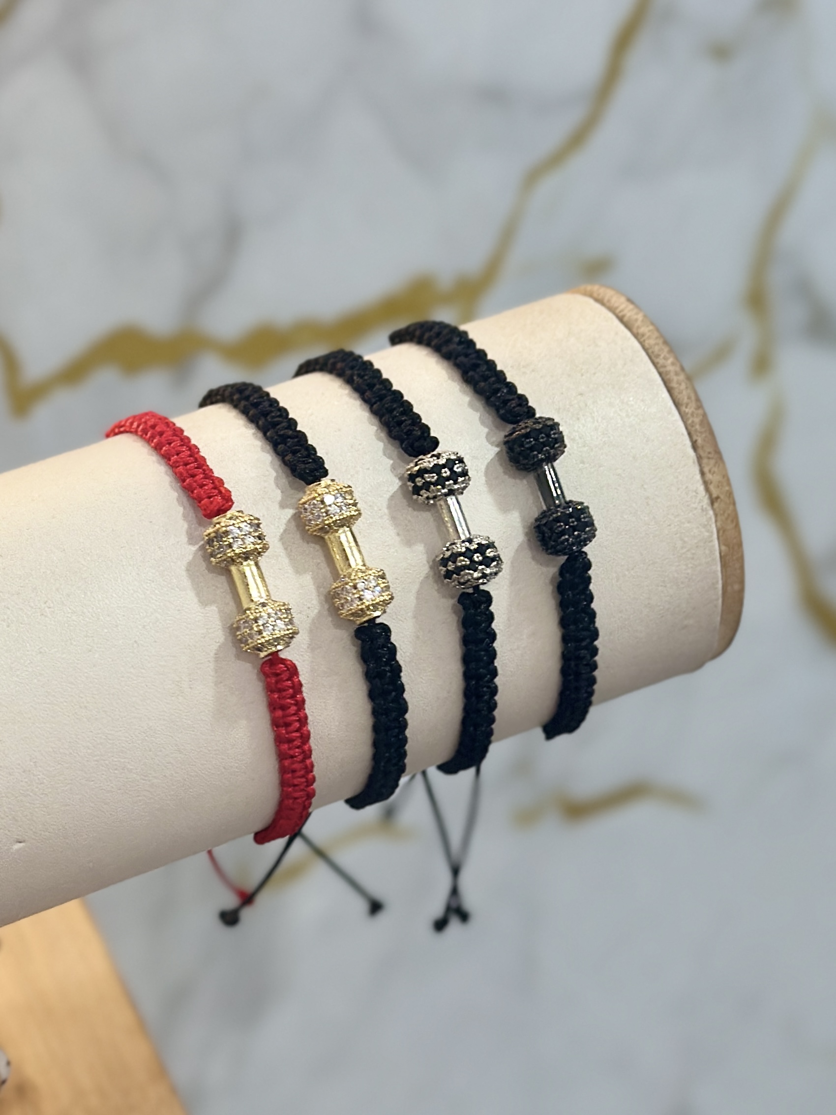 Pulseras tejidas Mancuernas 