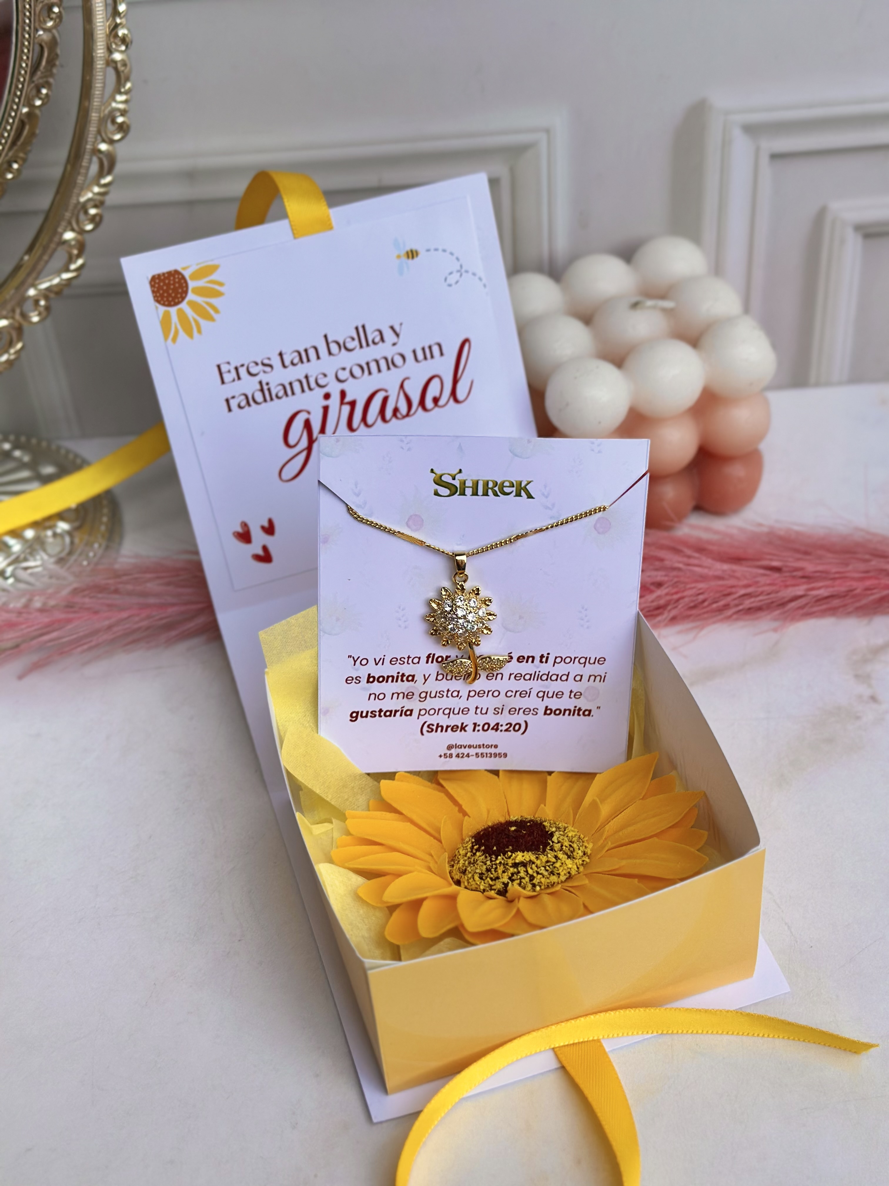 Caja de regalo girasol