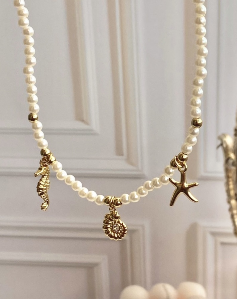 Collar playero perlas
