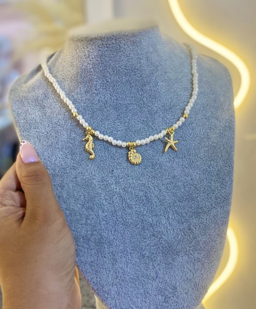 Collar playero perlas 2
