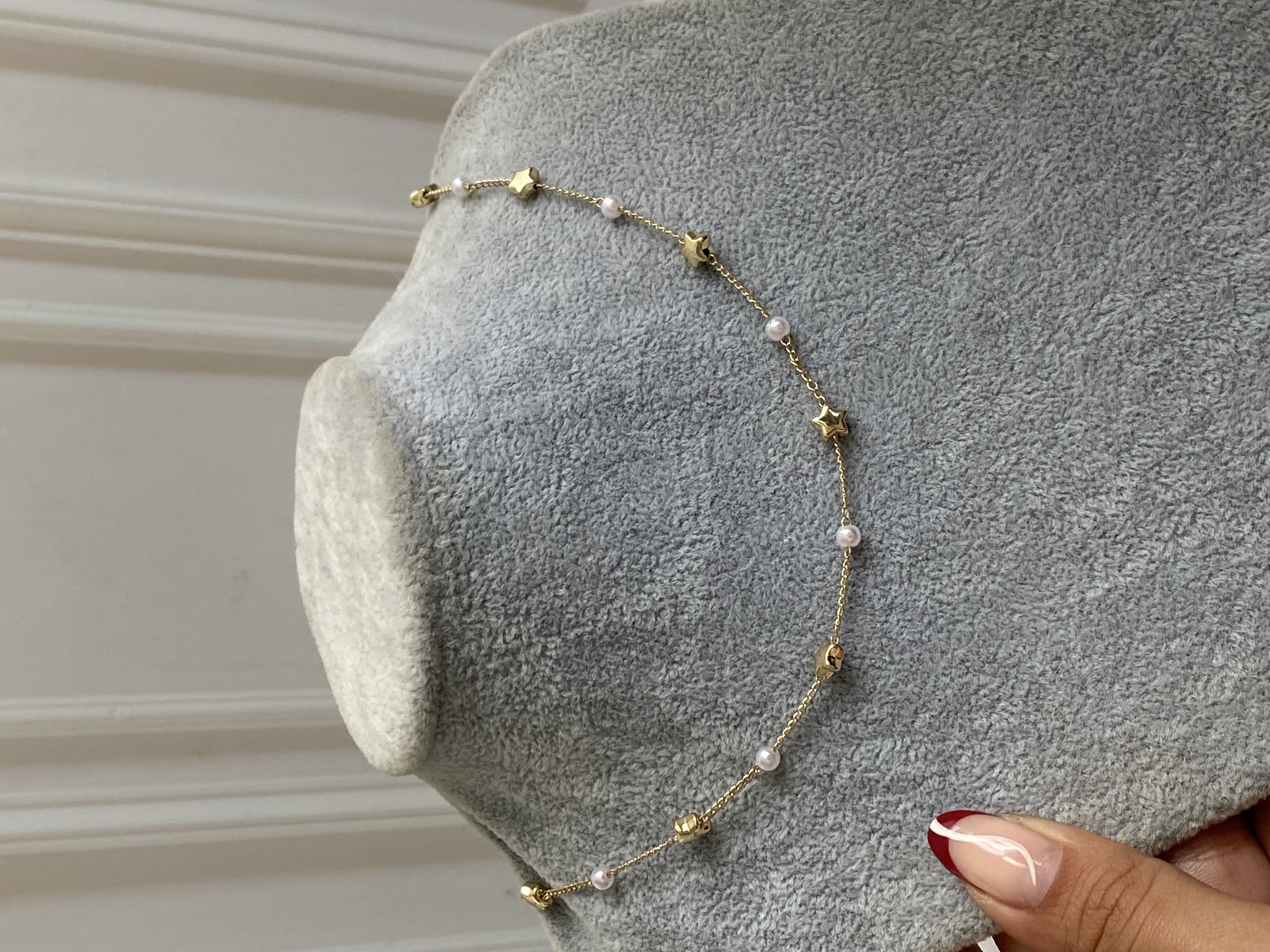 Collar perlas y estrella