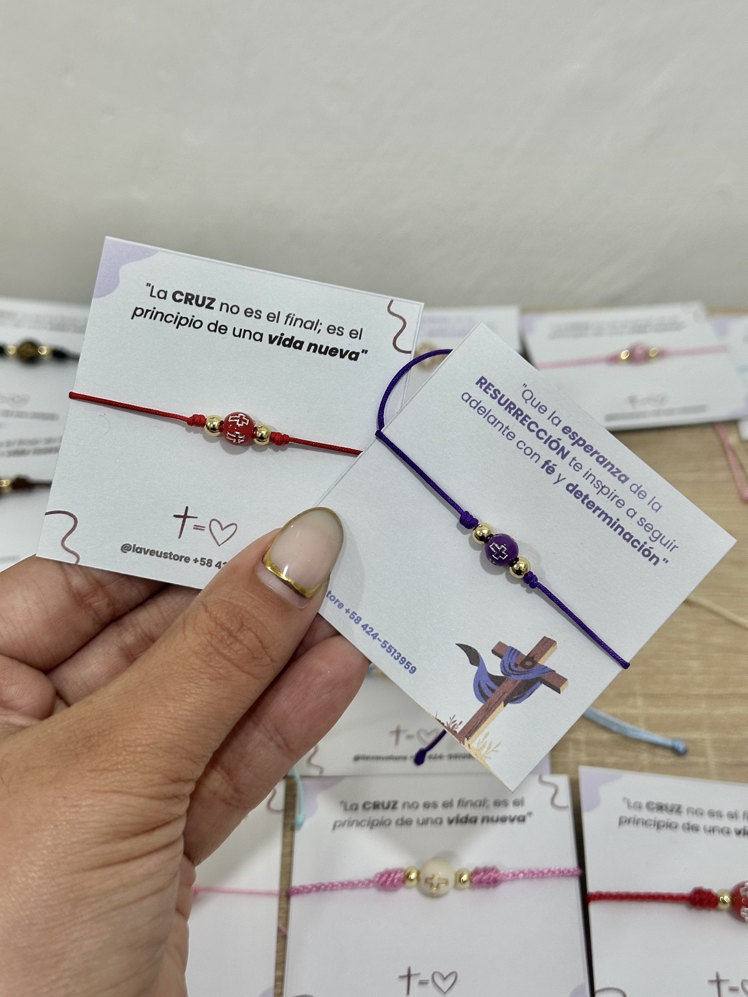 Pulseras mini de cruz 
