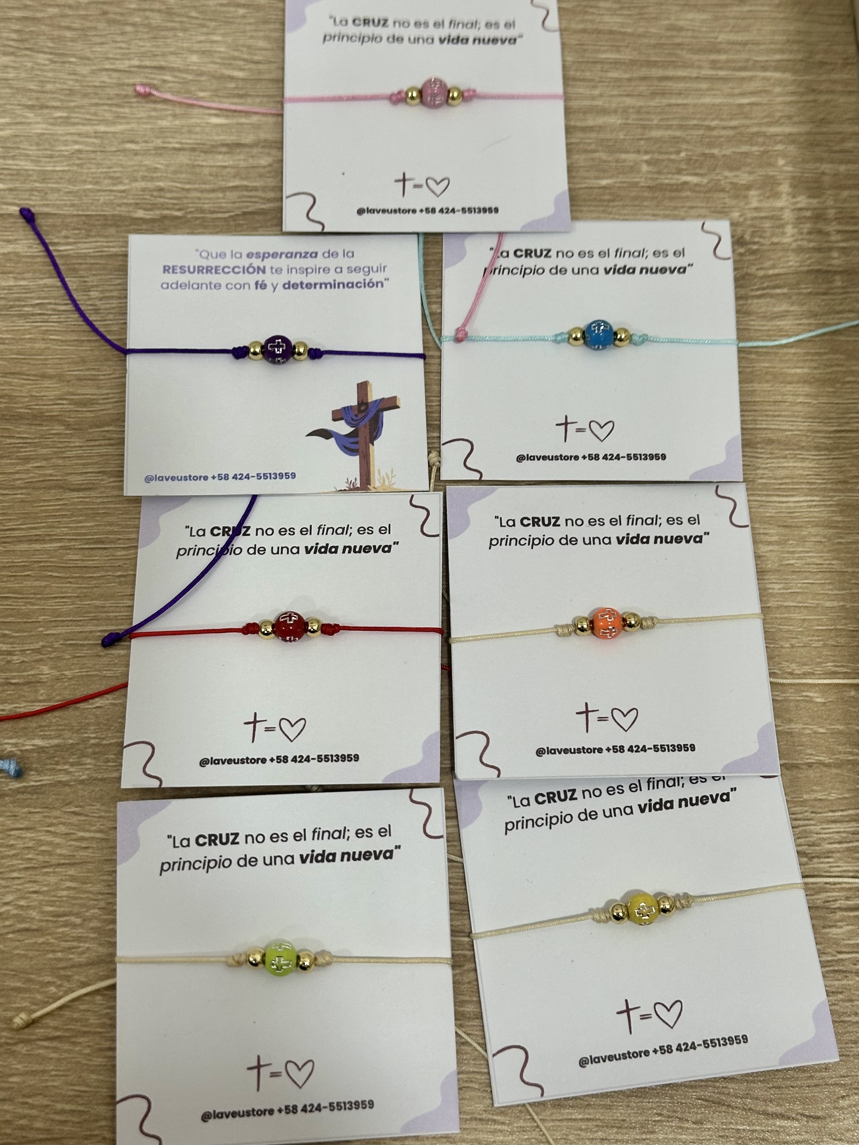 Pulseras mini de cruz  2