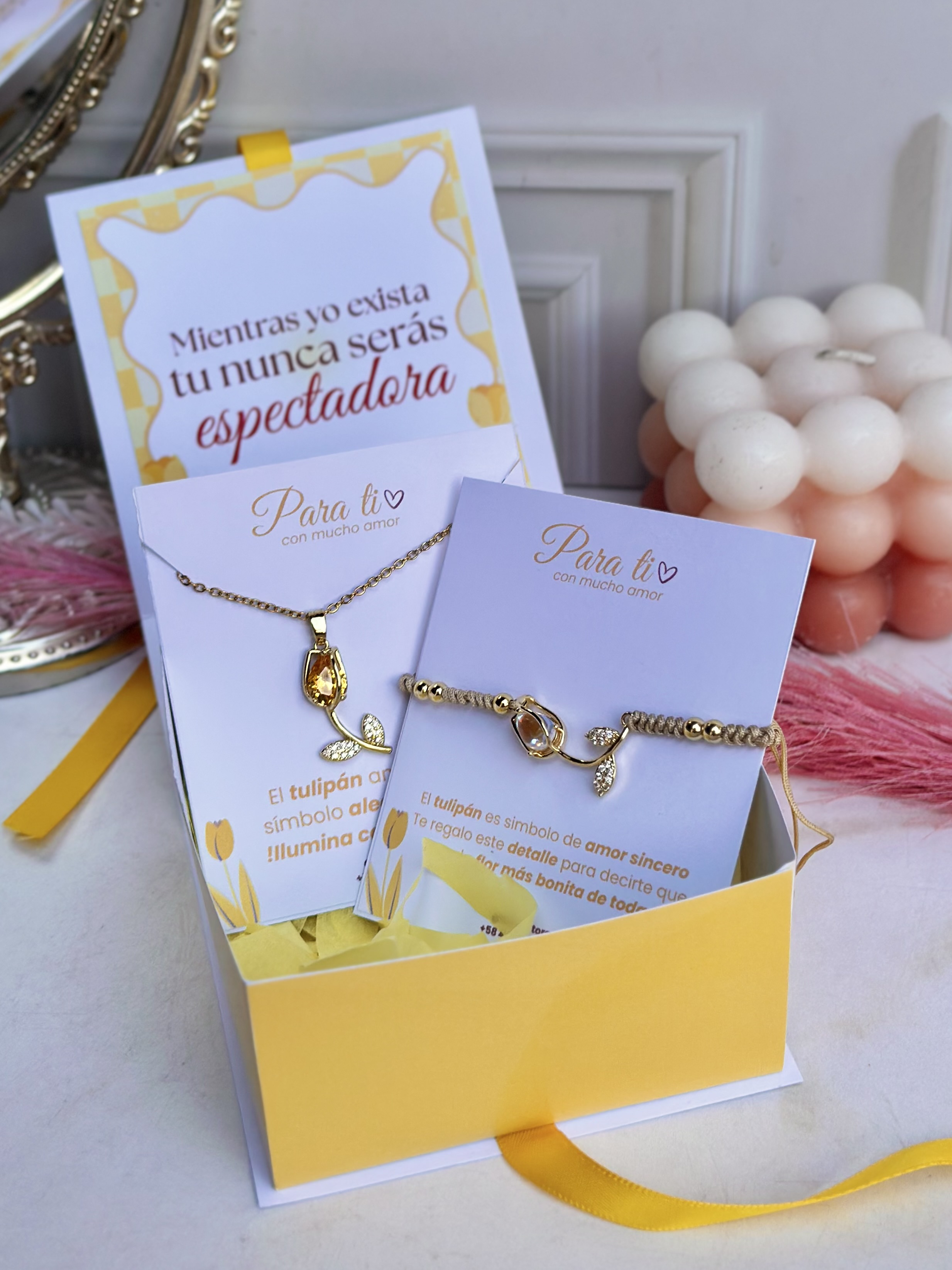 Caja de regalo tulipán 