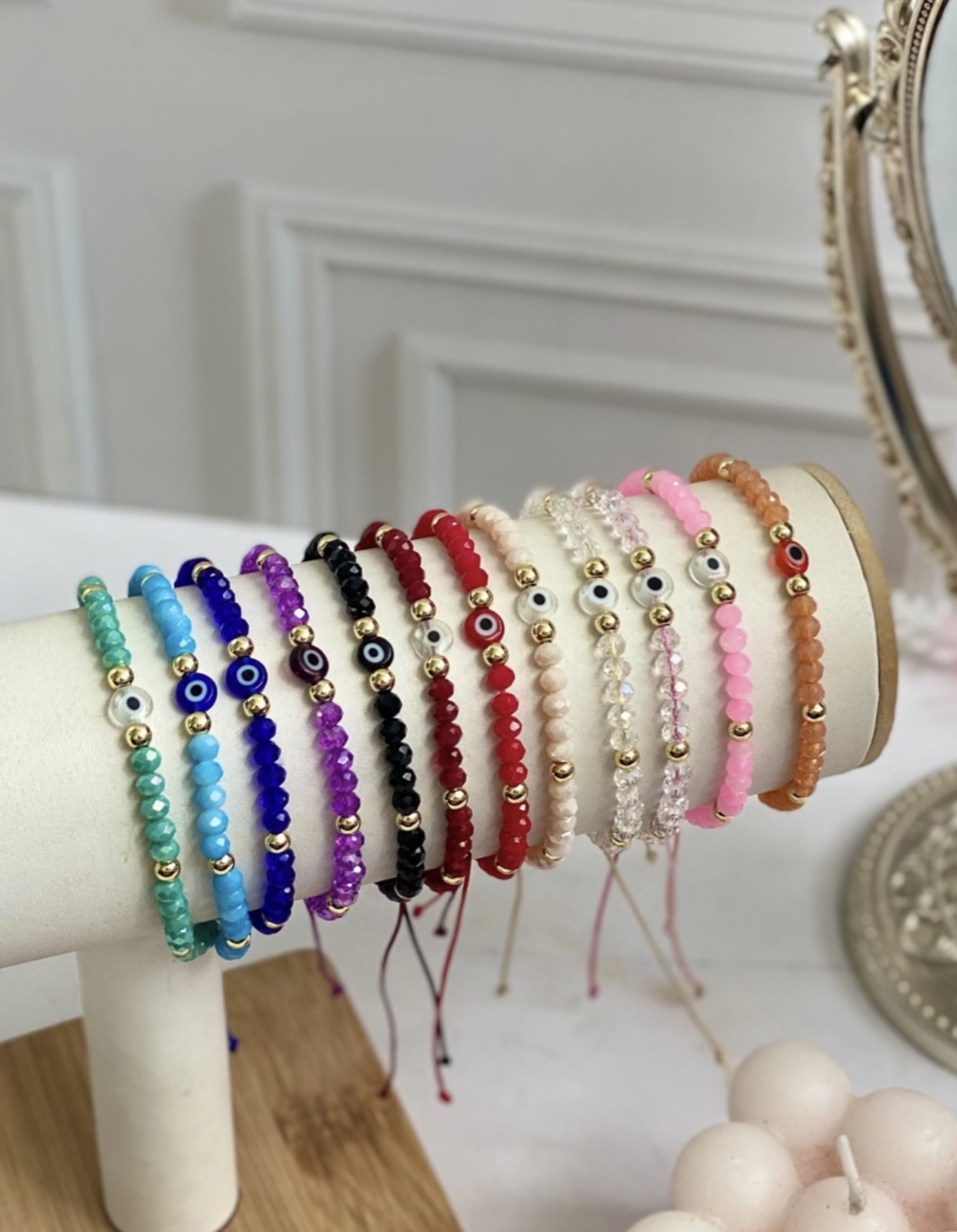 Pulseras cristal y ojito