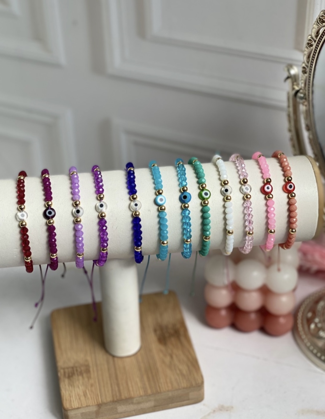 Pulseras cristal y ojito 2