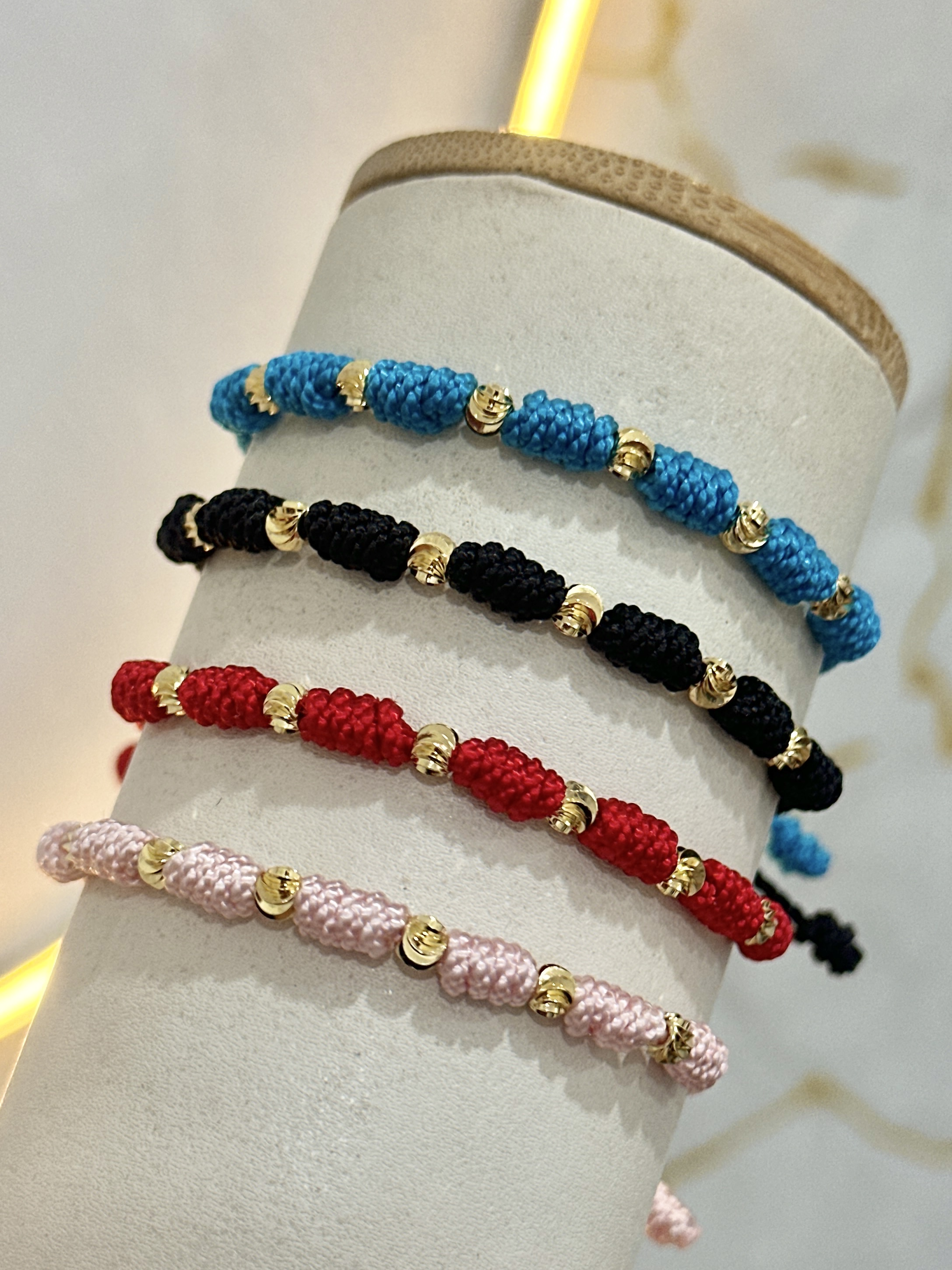 Pulseras 7 nudos con balines 2