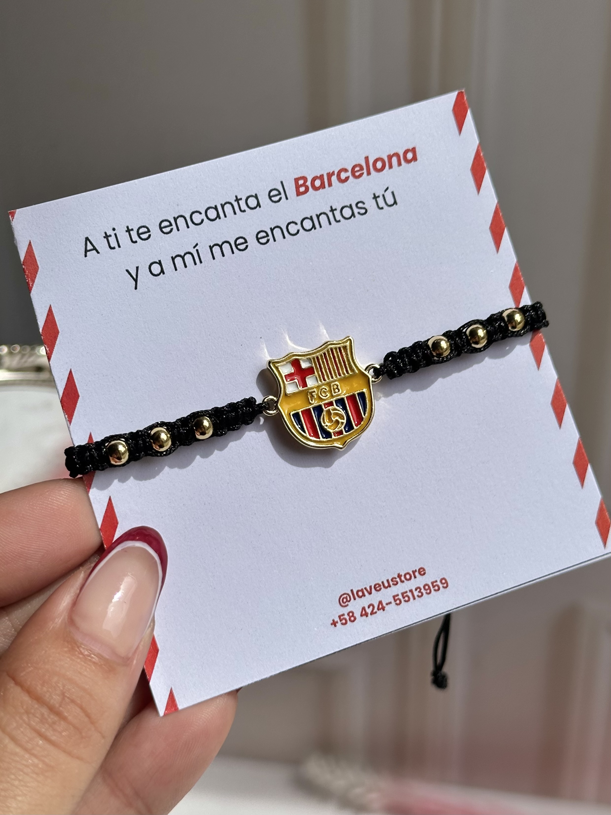 Pulseras tejidas Real Madrid y Barcelona  3