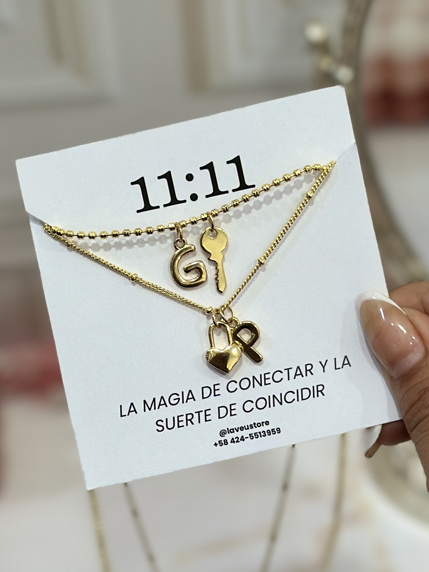 Collar de iniciales pareja