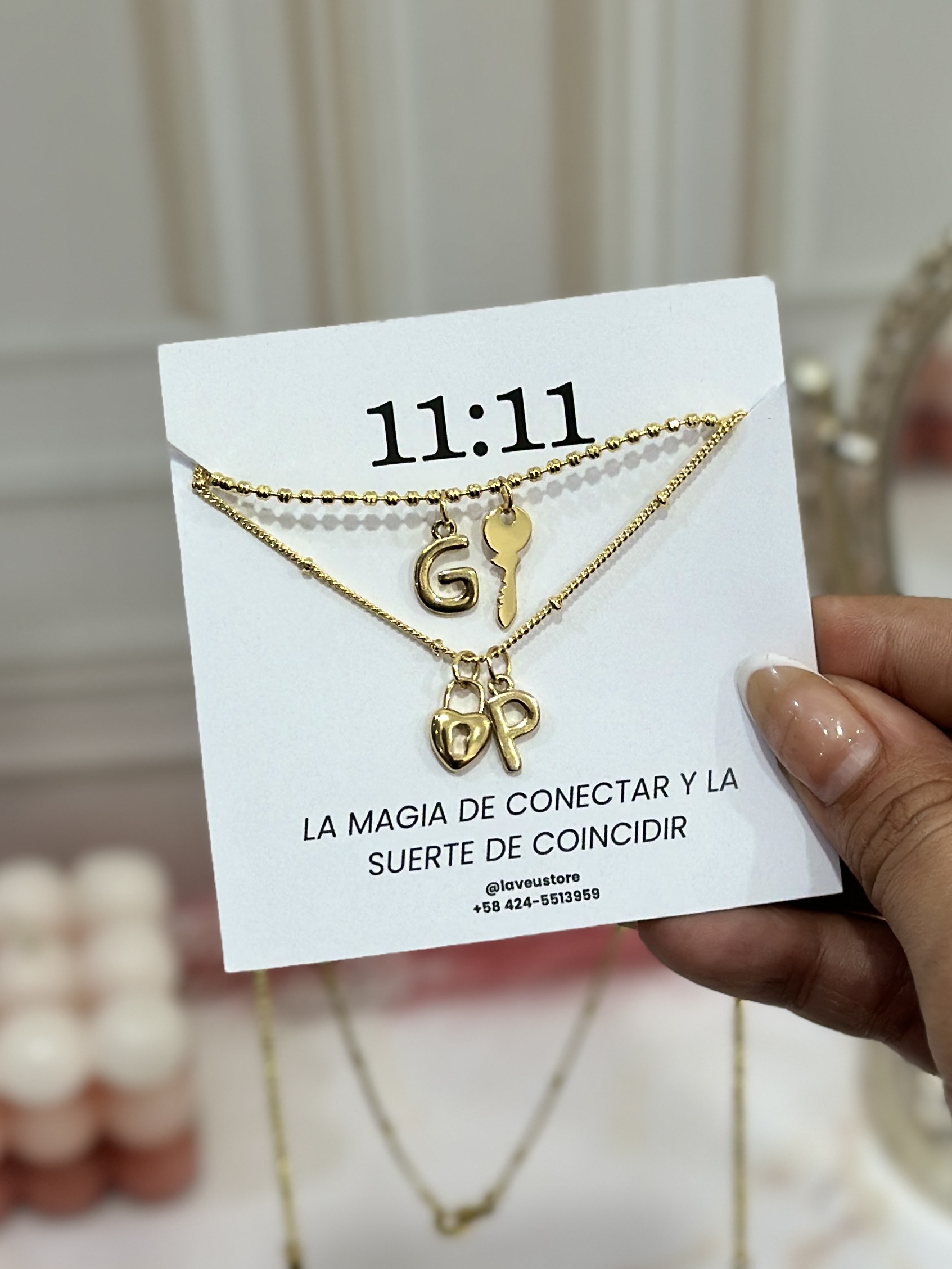 Collar de iniciales pareja 2