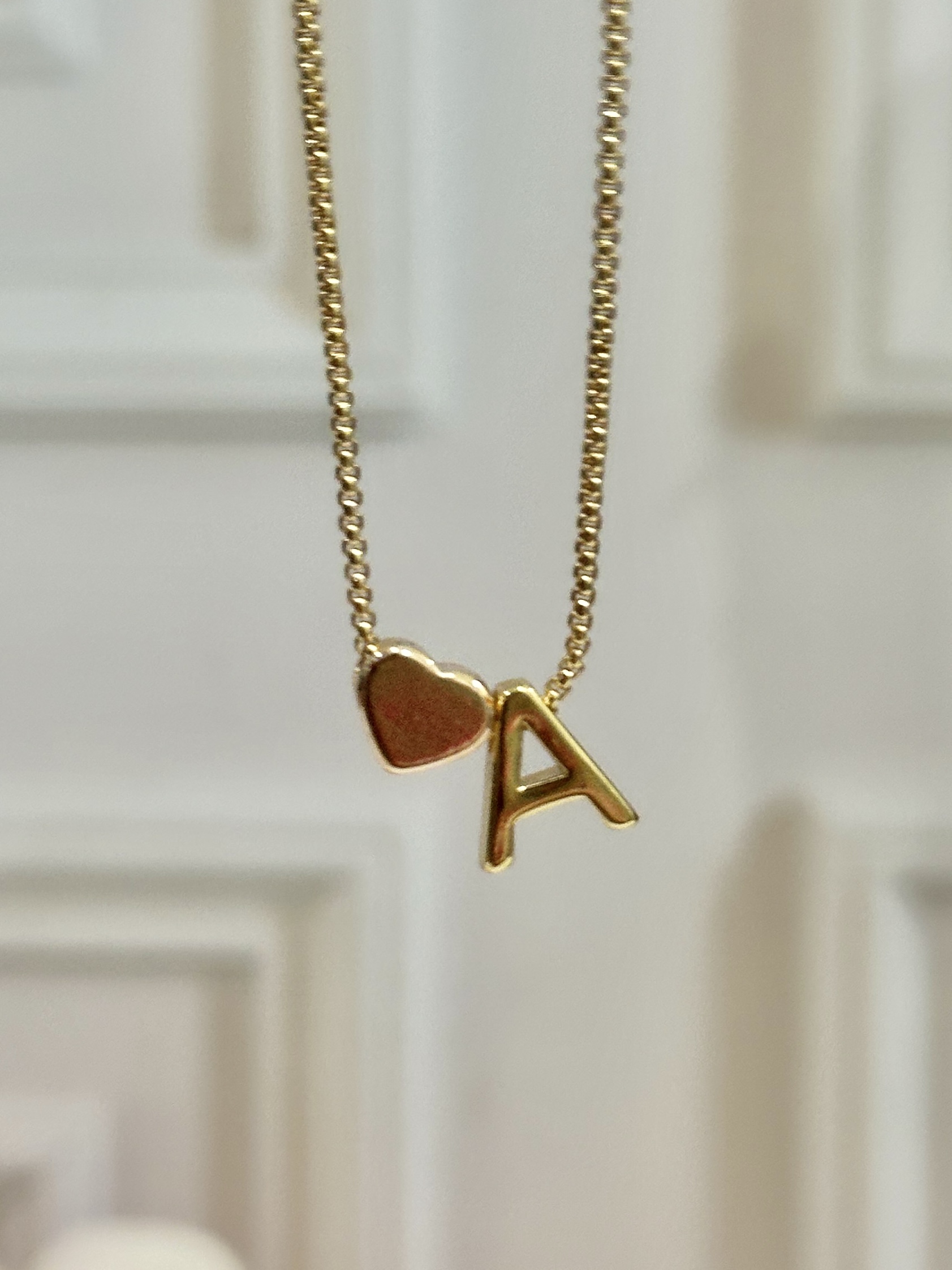 Collar de inicial + corazón 