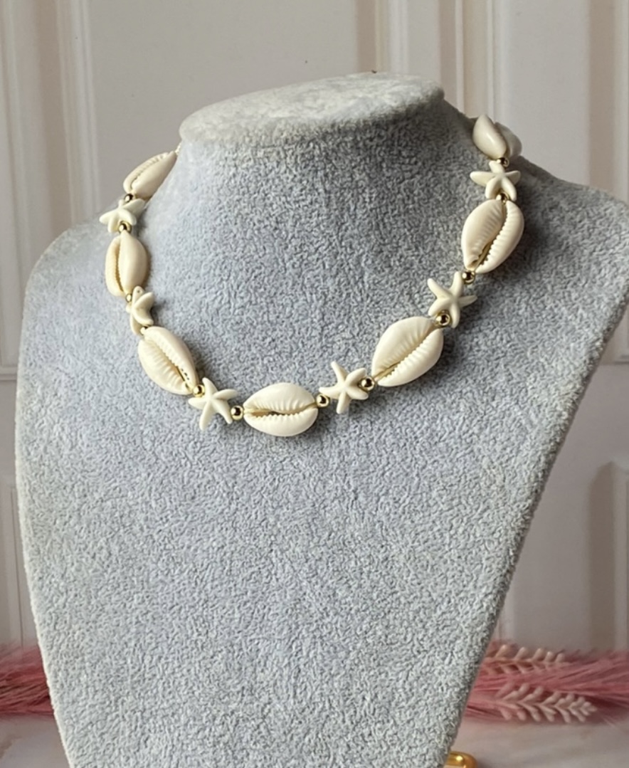 Collar caracolas + estrellas