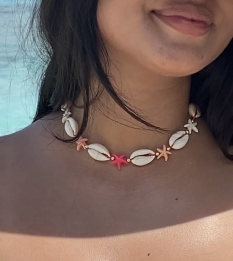 Collar caracolas + estrellas 2