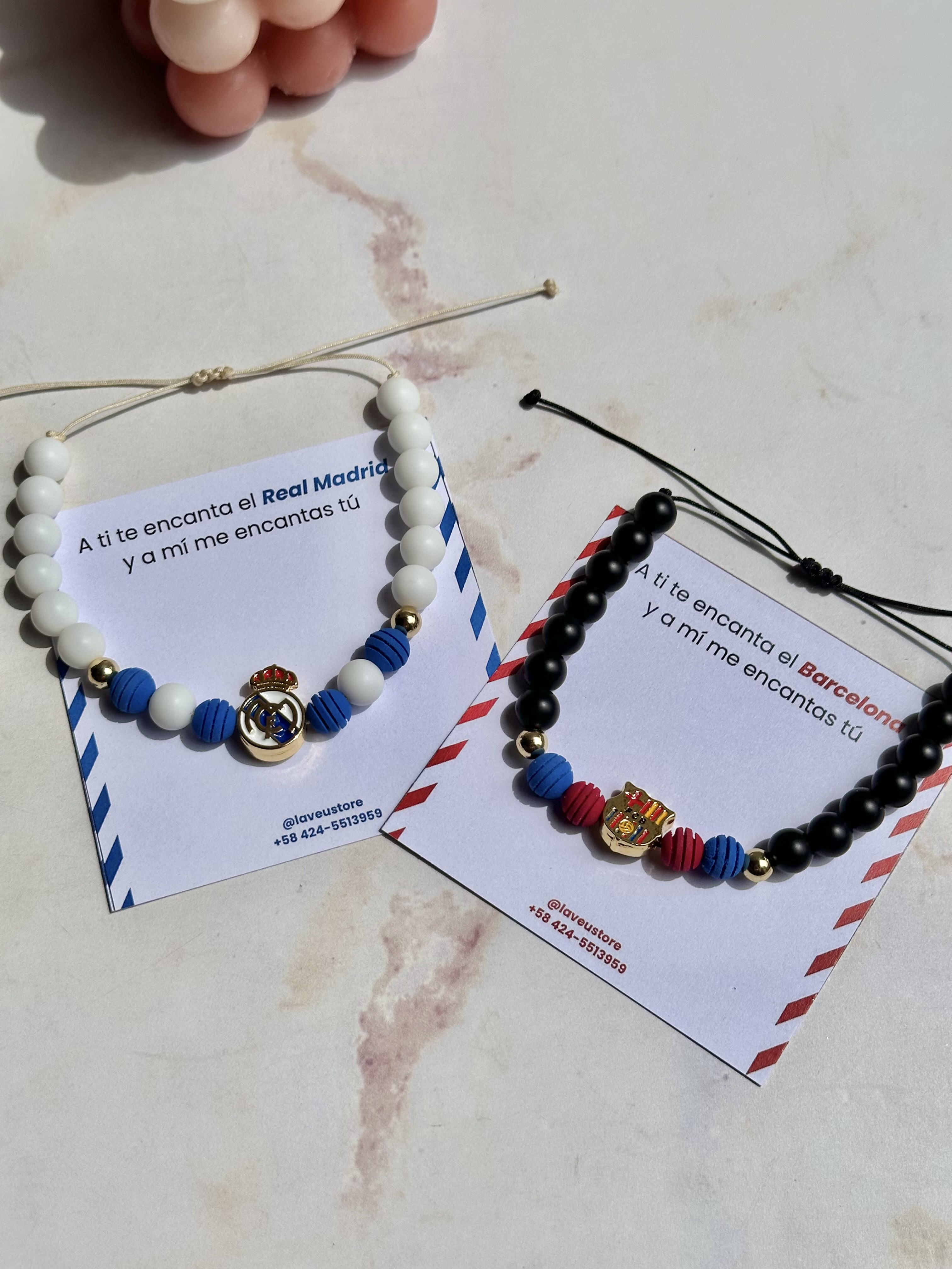 Pulsera Real Madrid y Barcelona 