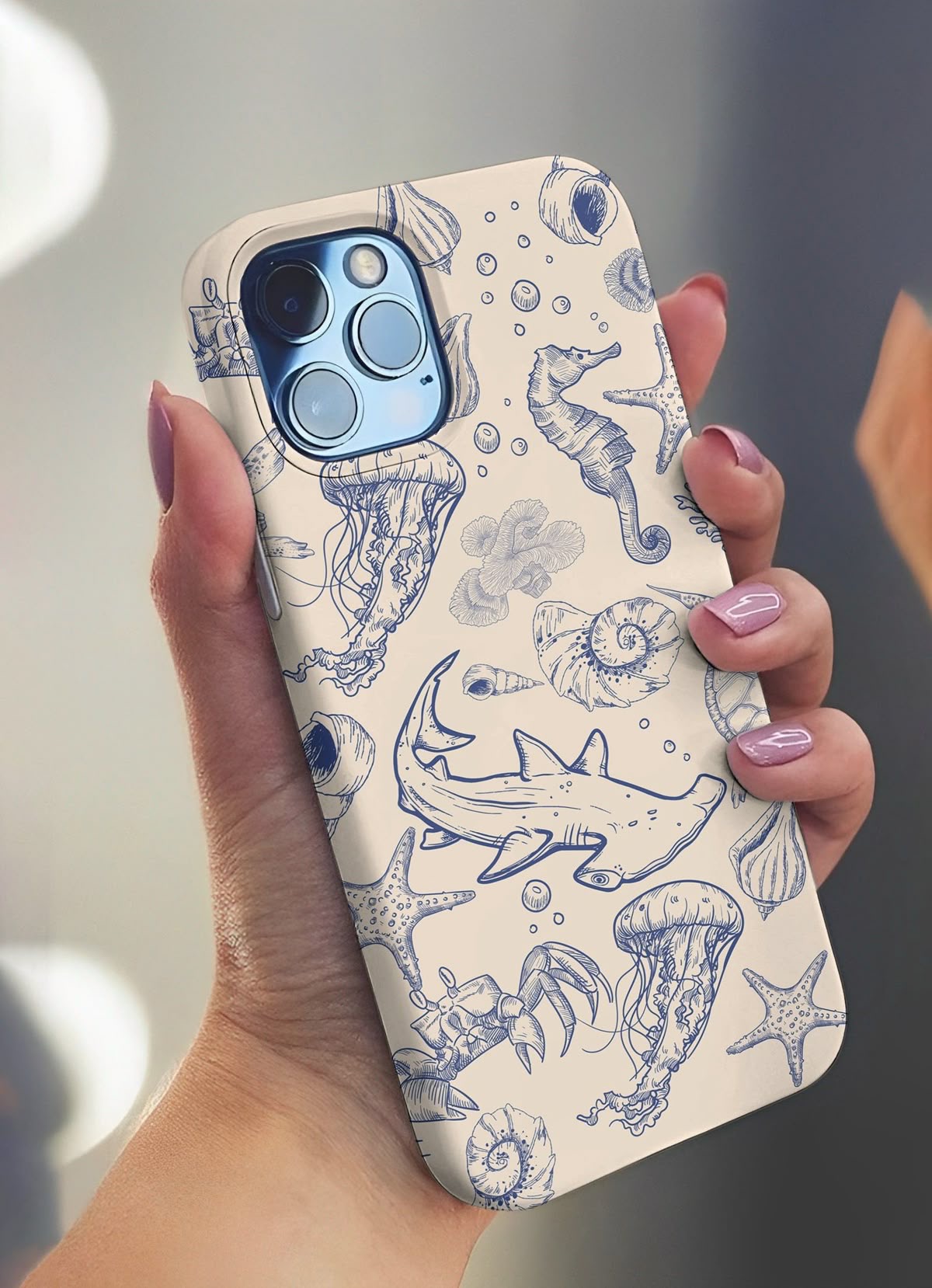 Case con diseño marino 