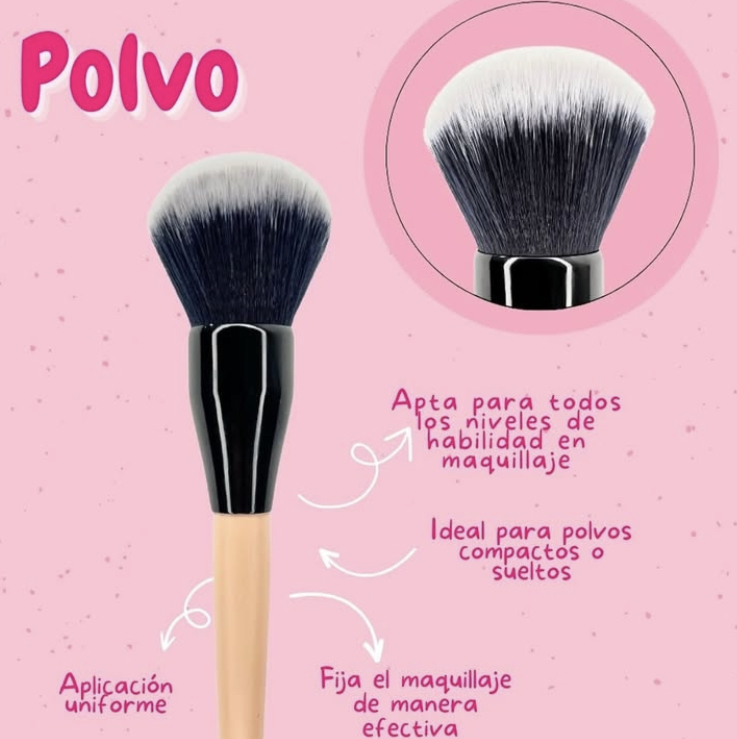 Brocha de polvos grande Engol 